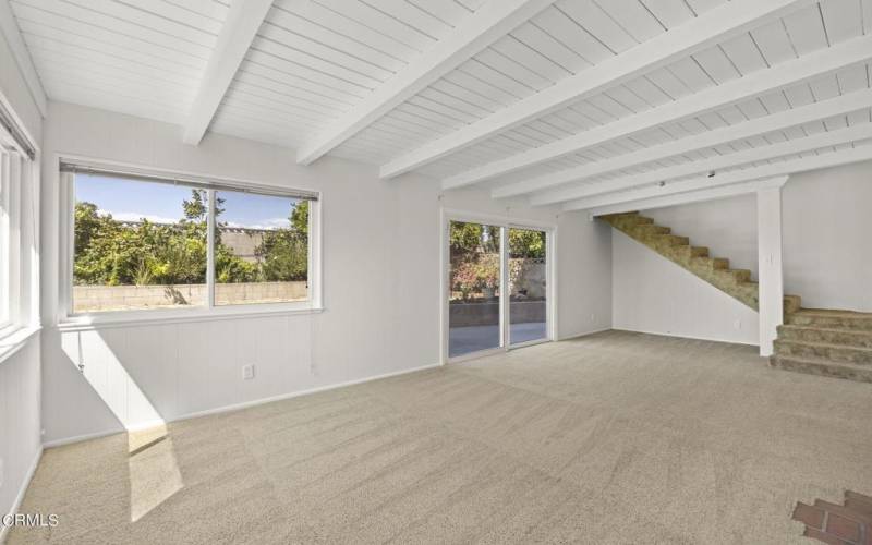 family room opens to patio