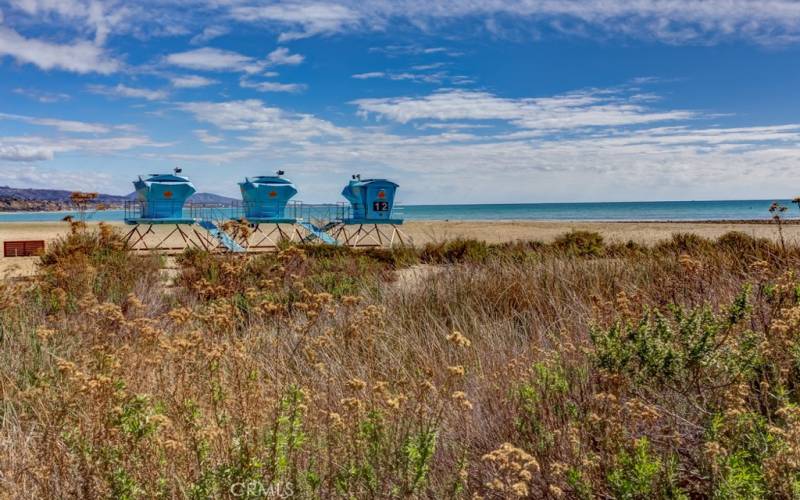 You know its winter when the life guard stations are huddled together.