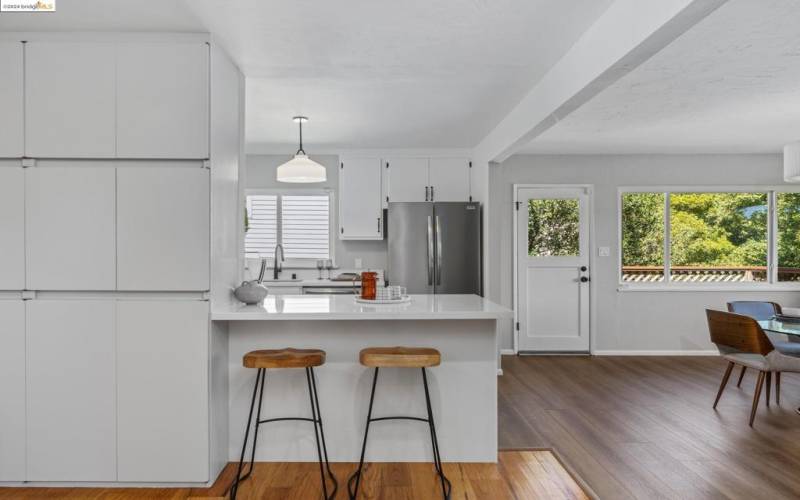 Kitchen with Stools