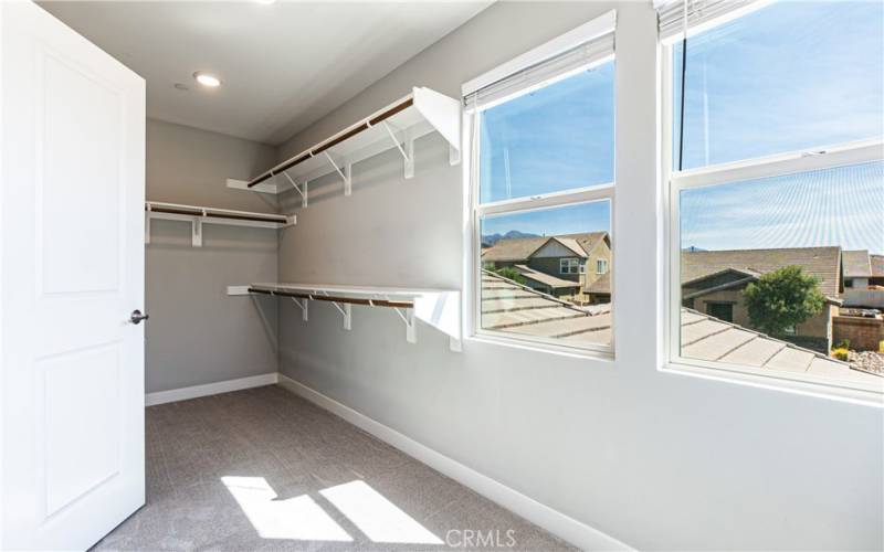 Master bedroom walk in closet