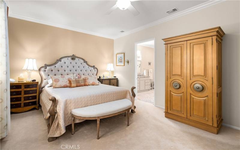 Spacious Primary Bedroom with entrance to Primary Bathroom