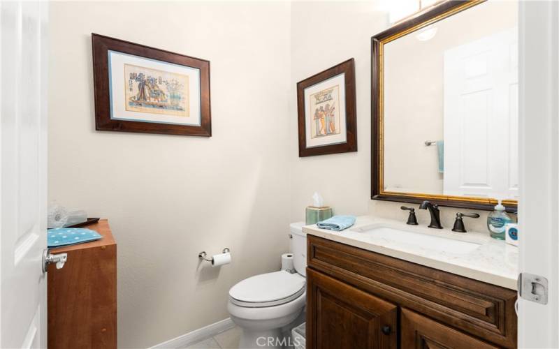 Powder Room has been beautifully remodeled