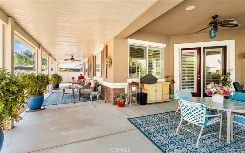 Two Covered Patios provided shaded seating areas for a larger group of guests