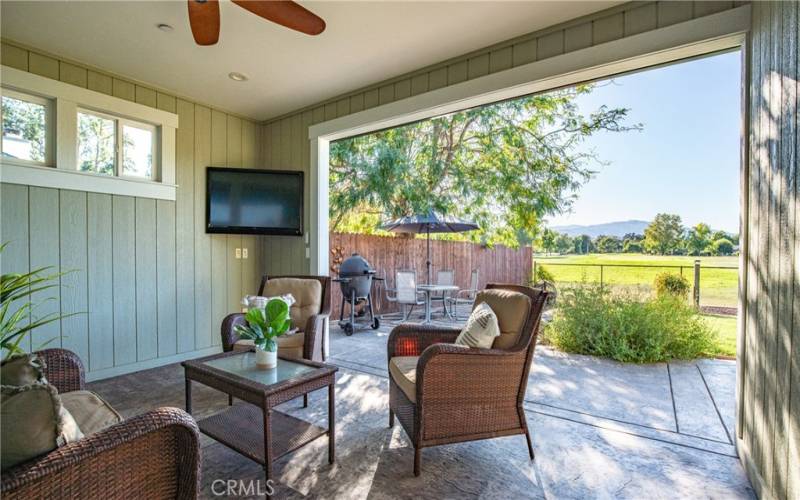 Outdoor living room area - perfect place to  enjoy the views or a nice way to relax and watch TV...