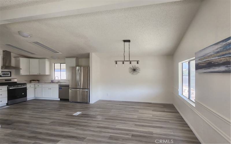 Open Dining Room with Decor Lights