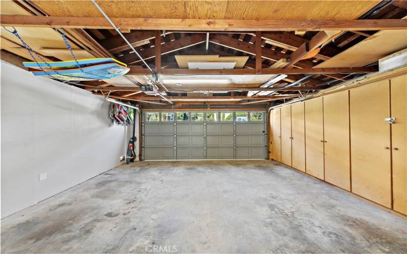 2 car garage with storage