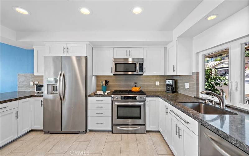 Kitchen with gas stove