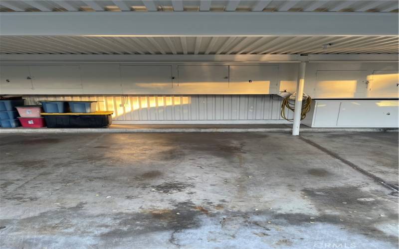 Assigned Carport with Storage Cabinet