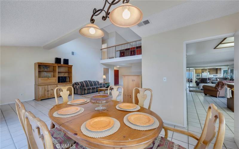 Dining room is located right off the kitchen.