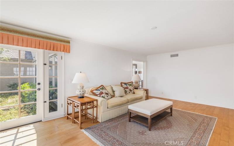 The family room opens to a nice atrium