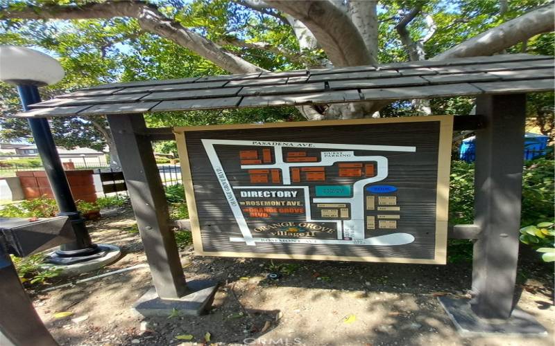 Map & keypad at entrance