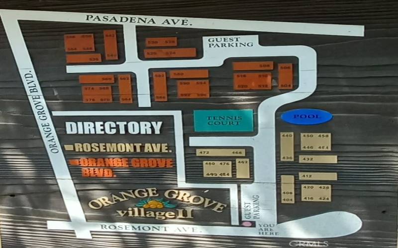 Study map to find way to GUEST PARKING and then to unit
