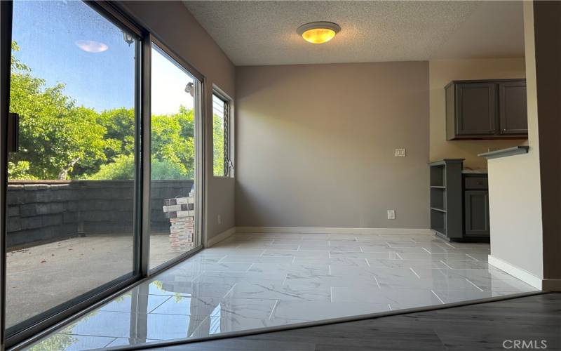 Sliding glass door leading to balcony