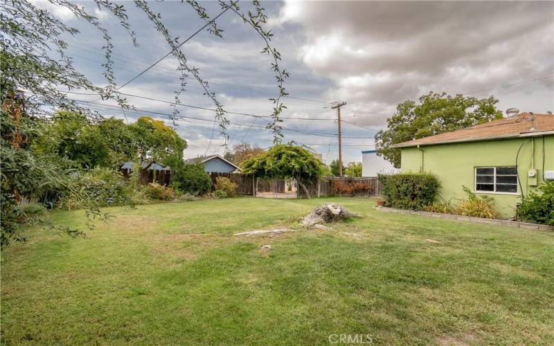 Backyard with gate from alley