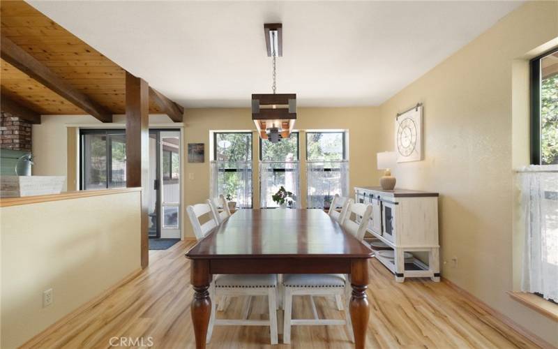 Dining room right off the kitchen