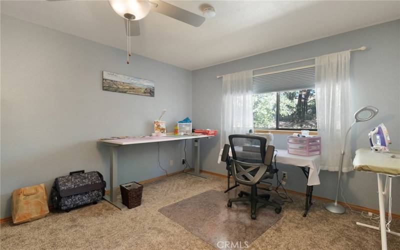 bedroom 2- currently used as a sewing room