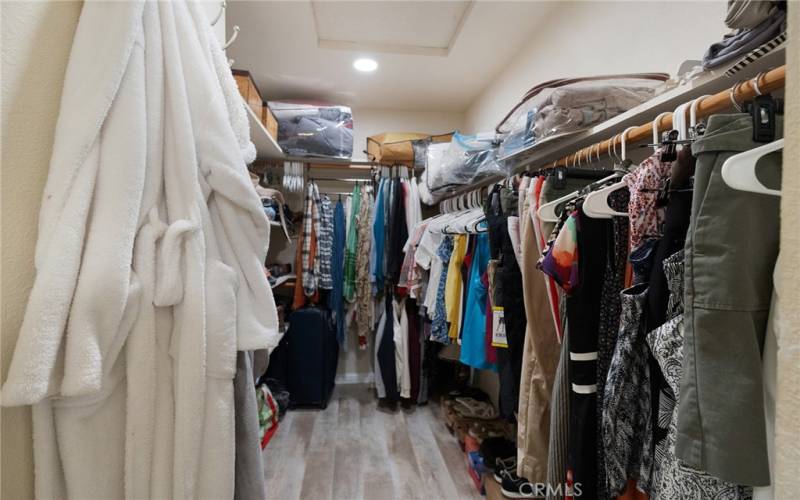 Spacious walk in closet