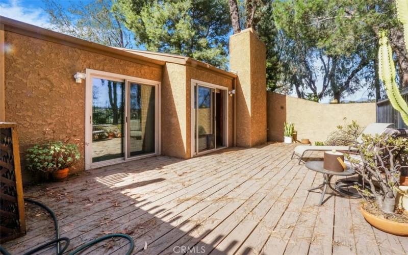 The spacious back patio.