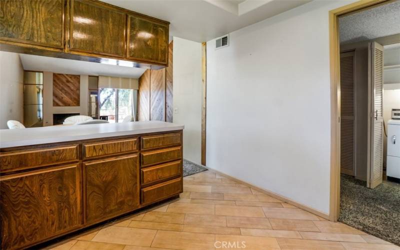 Cabinetry for all of your dishes and cookware. Large counterspace for entertaining.