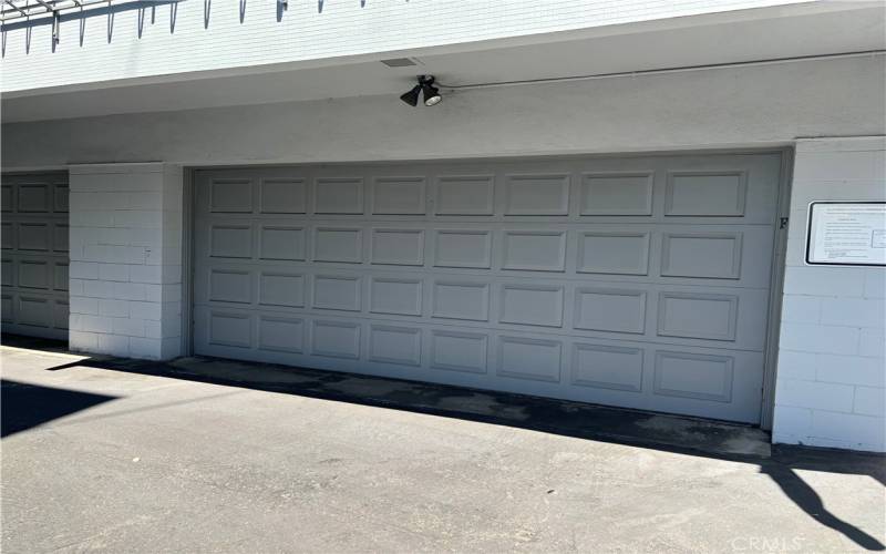 1 Parking spot within a 2 car garage