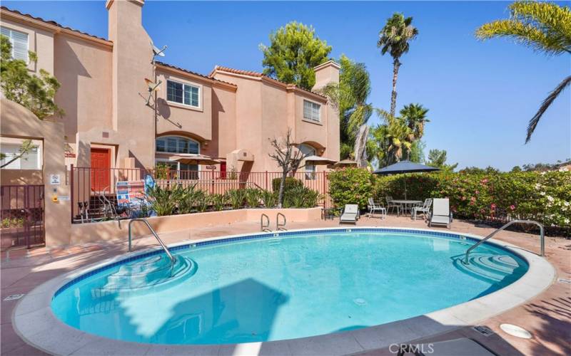 Gated pool area for residents