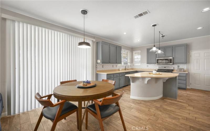 family Eating area in the kitchen