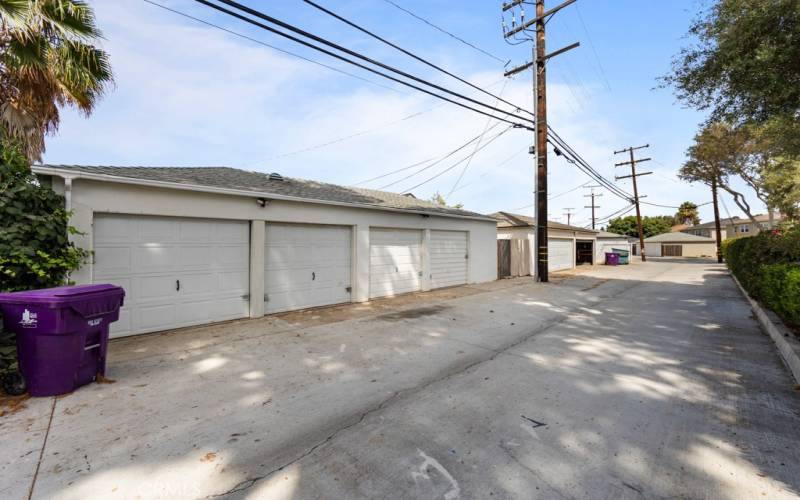 Garages in Alley