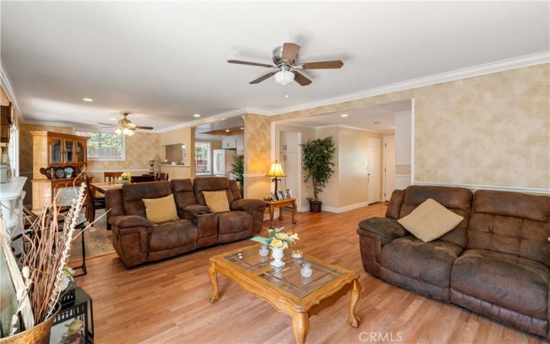 Living room looking towards the entry way!