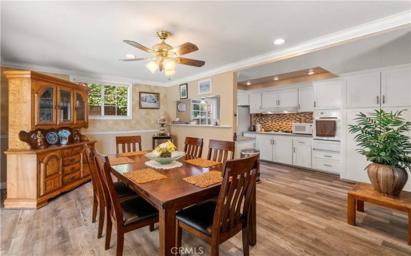 Large formal dining room open to the kitchen!