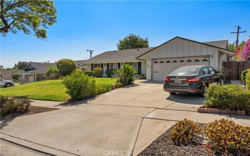 Plenty of driveway parking along with a two car garage!