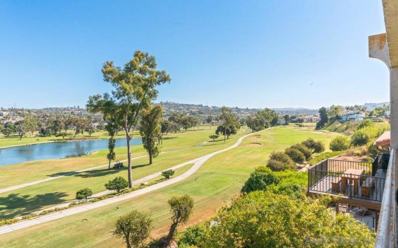 Panoramic million dollar views from your balcony, of La Costa golf course.