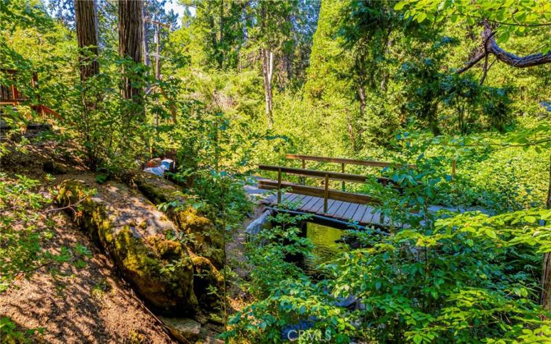 Nearby bridge over Lewis Creek