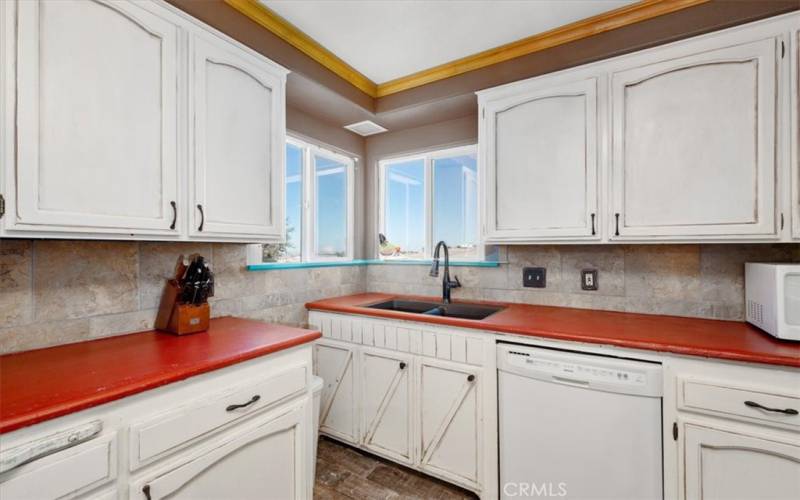 Kitchen with window view