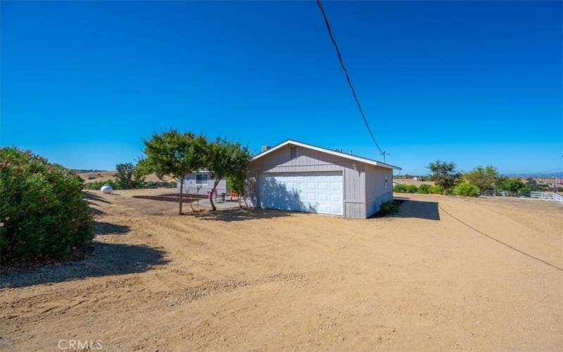 Garage and patio