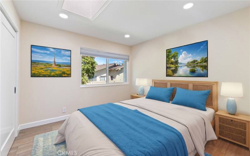 Guest Room Virtually Staged as Bedroom but the built in features are real