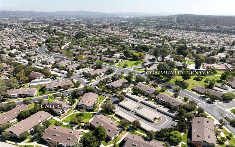 Aerial Shot East Facing Unit-C - Looks so peaceful and green from up here.  Pretty much is the same down there too.  Great place to call home!