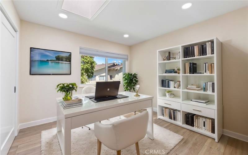 Guest Room Virtually Staged as Office for that go-getter who still can't quit working