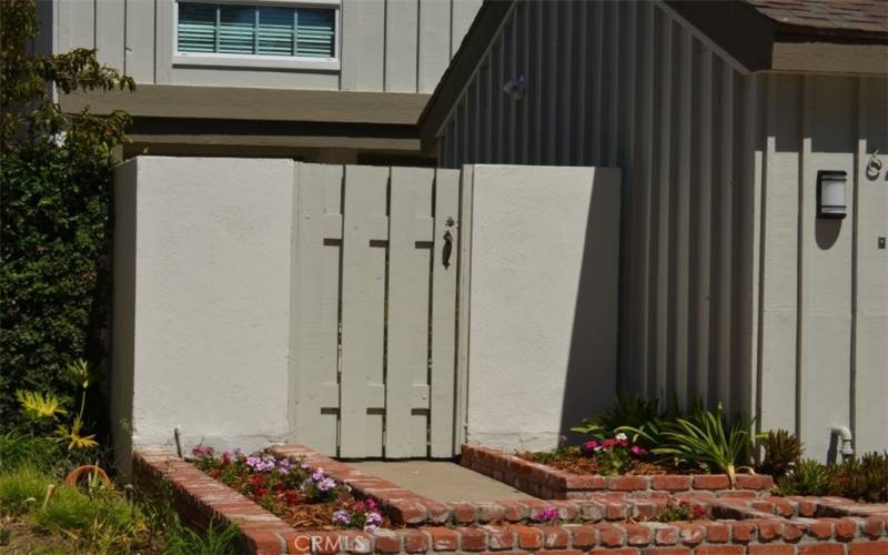 Front gate to courtyard entry