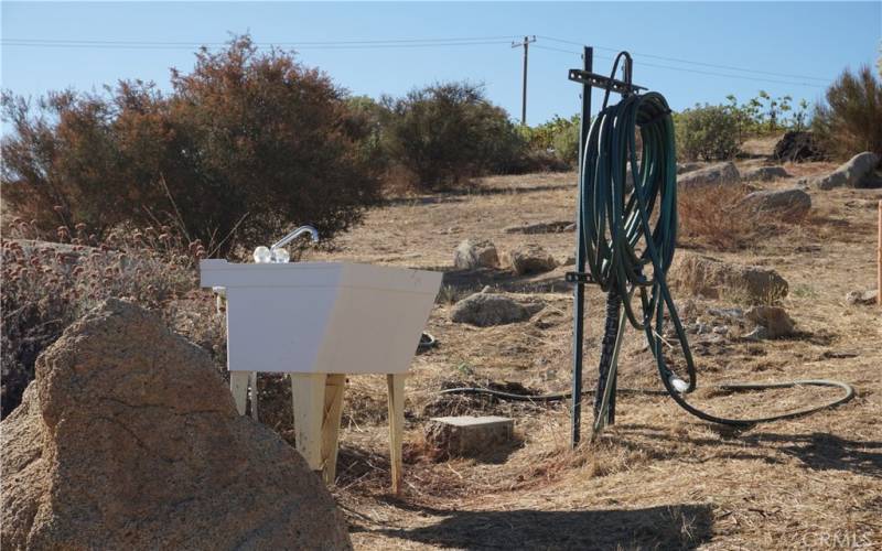 outdoor sink area