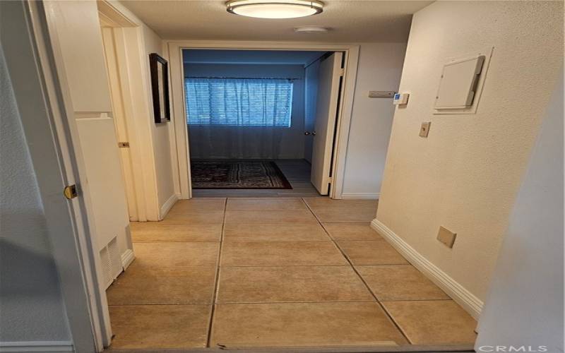 Hallway between bedrooms.