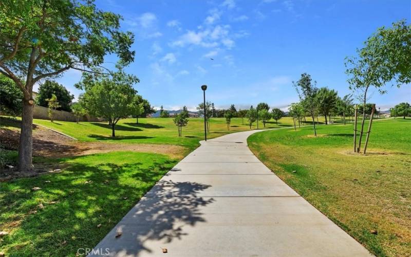 Walking area at large public park