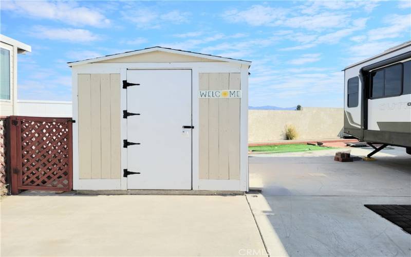 Reinforced and newly painted shed