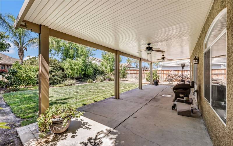 Covered Patio with fans