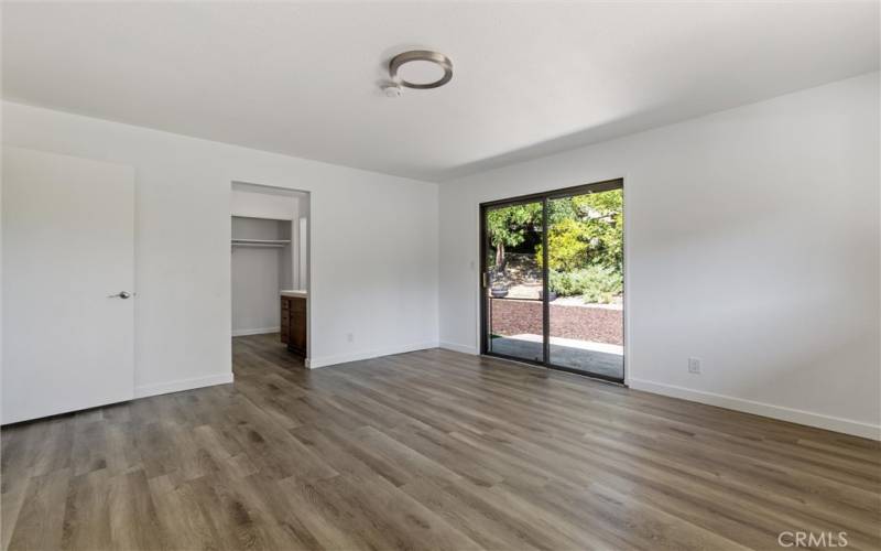 Primary bedroom with on suite bathroom and double closets