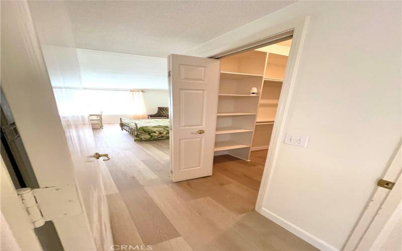 Walk-in closet in master