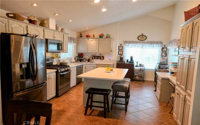 Updated kitchen with center island