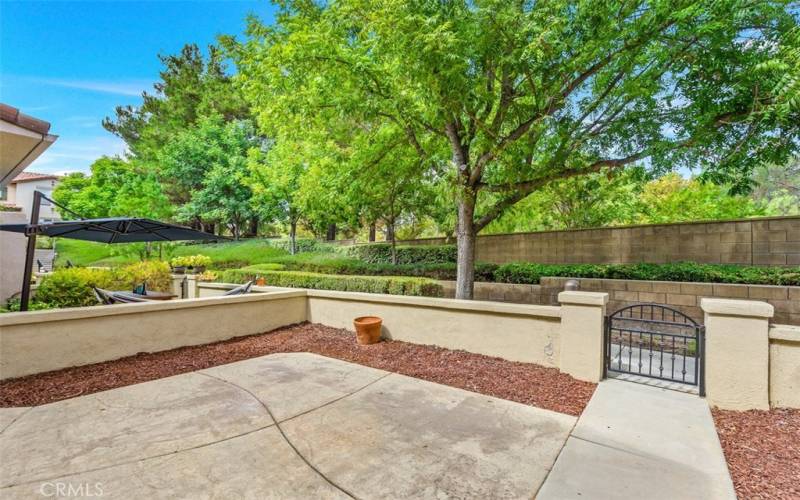 Large gated courtyard