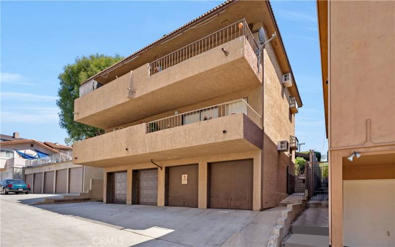 Two separate Garage Doors (on right) deed to unit