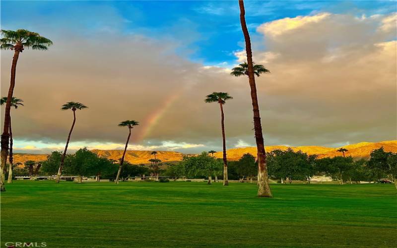 Rainbow view from rear of property