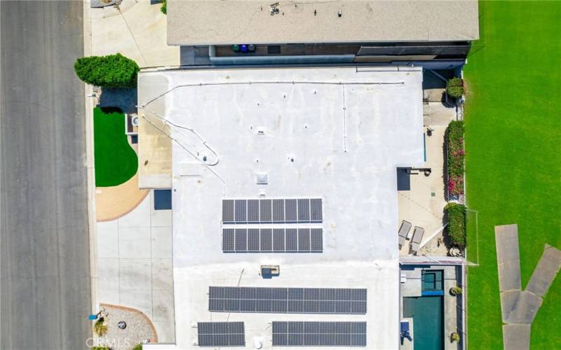 Aerial View of solar panels